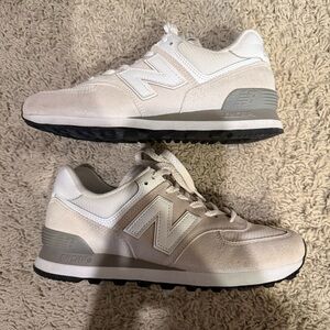 New Balance Women's Neutral Beige and Grey Low-Top Sneakers